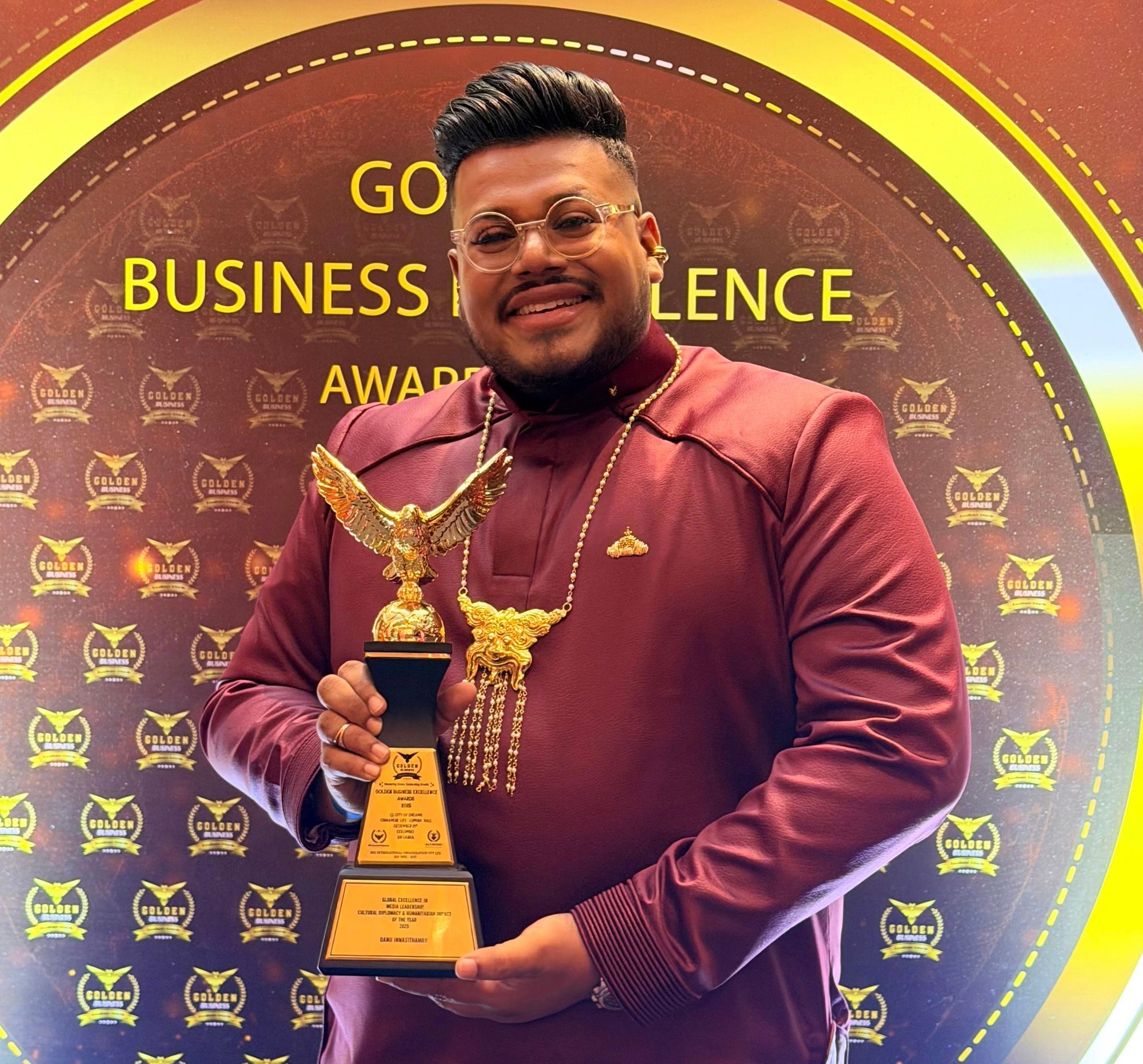 Danu Innasithamby Honoured with Global Excellence Award for Media Leadership & Humanitarian Impact